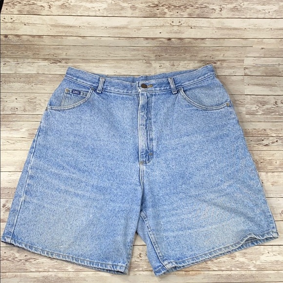 light washed high waisted shorts